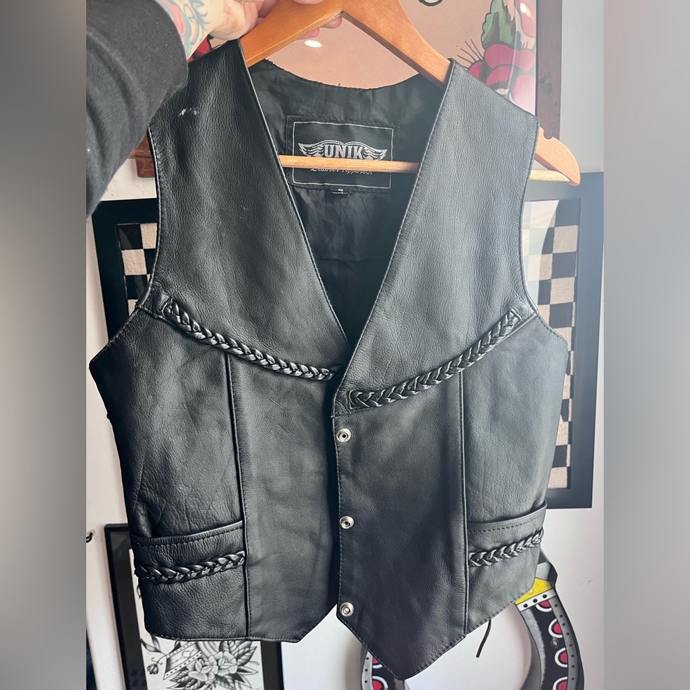 Unik Vintage Womens Leather Vest